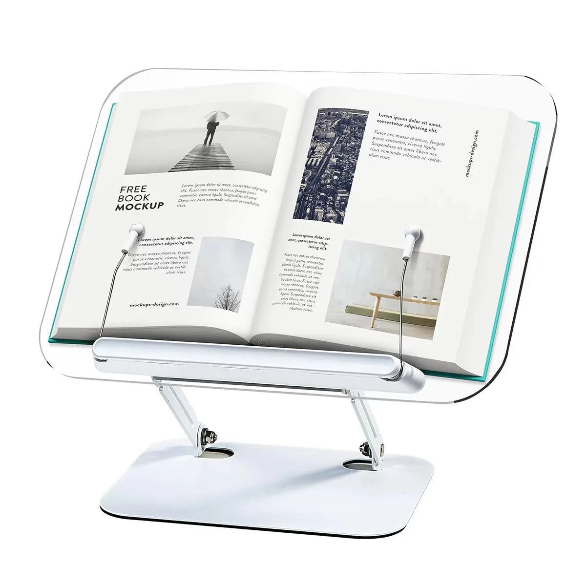 Soporte de lectura multifunción, extensible y ajustable, acero al carbono, adecuado para leer, teléfonos móviles, ordenadores po