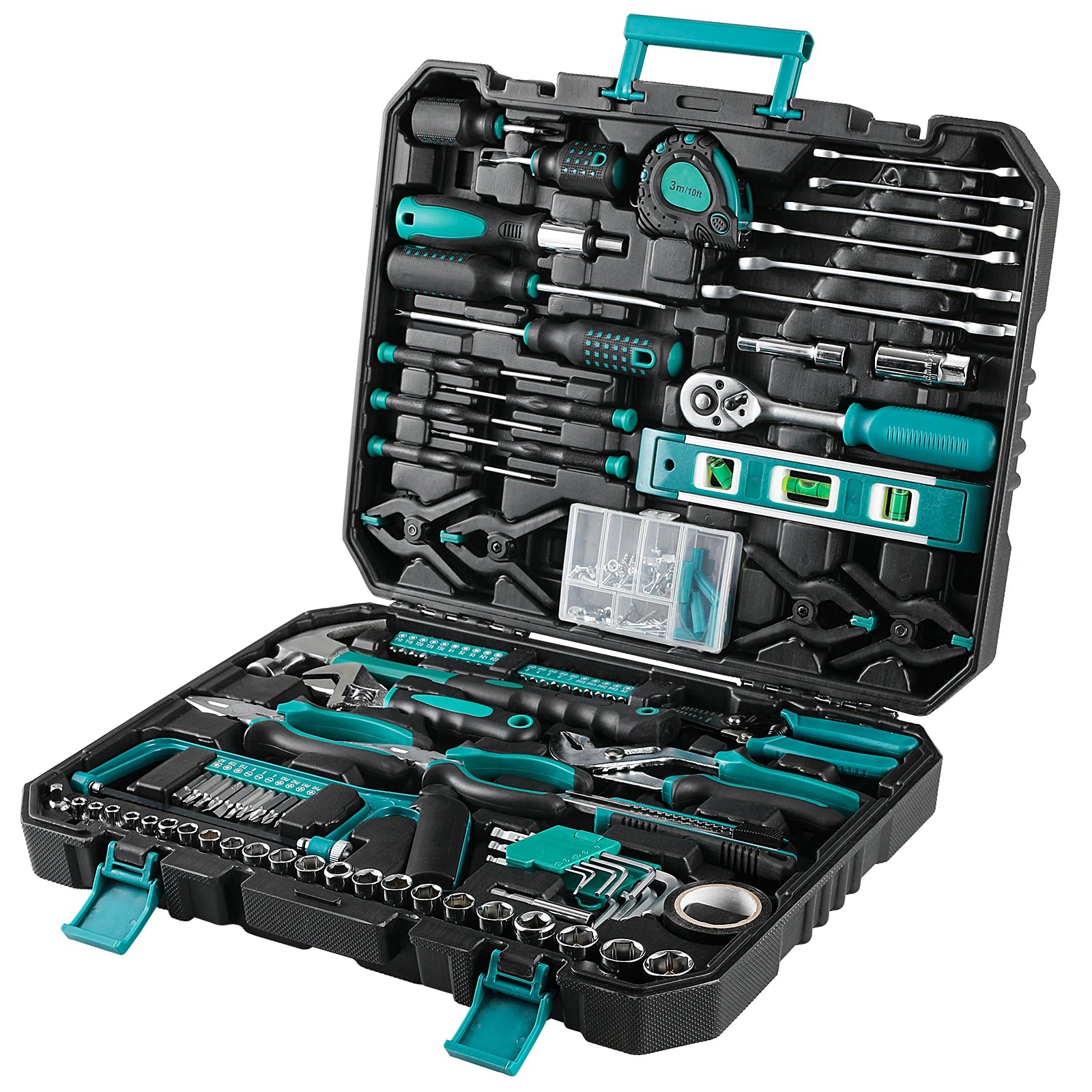 Home Repair Tool Kit - 198 Piece General Home/Auto Repair Tool Set, General Mechanic Tool Set, General Household Tool Kit, Perfe