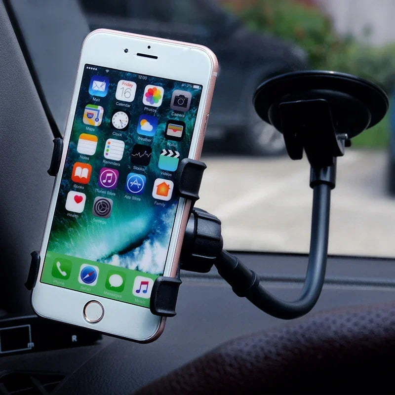 Universal Rotating Car Phone Holder, Windshield Dashboard Mount, suporte de celular,GPS,suporte flexível, Auto Acessórios, 360 °